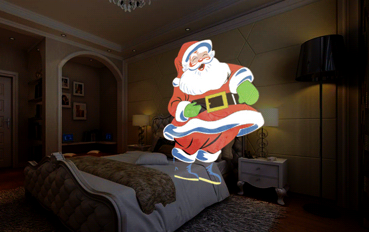 Санта Клаус Рождественский лазерный проектор Крытый Открытый анимационный эффект снежинка снеговик проектор